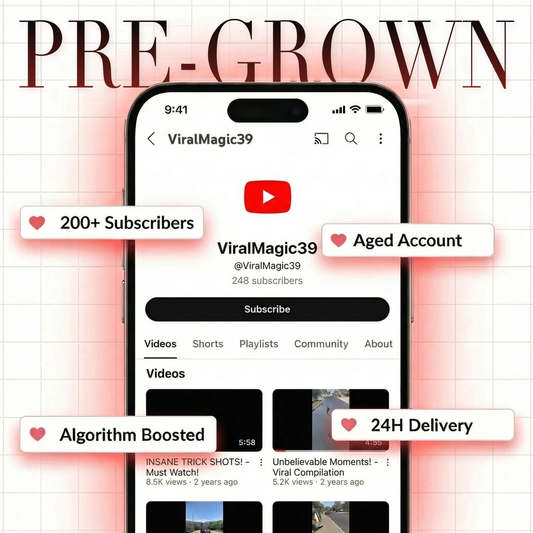 Pre-Grown YouTube Channel