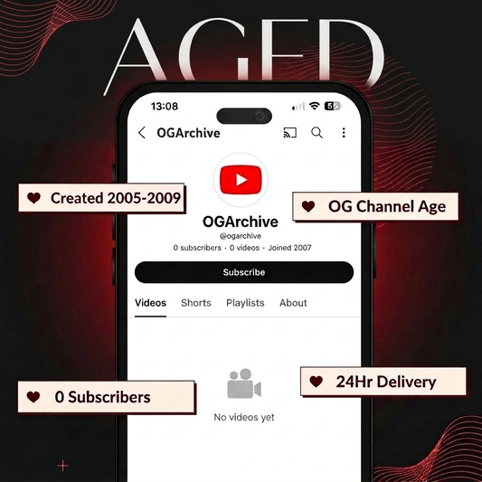 Aged YouTube Channel
